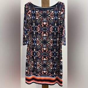 Elegant Multicolor Patterned Dress‎